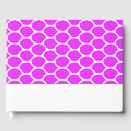 Roligt Klind Bright Tropical Rosa Honeycomb Mönste Gästböcker