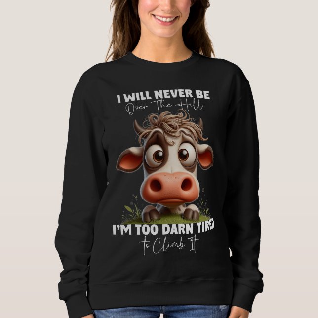 Roligt ko-citat present Jag kommer aldrig vara öve T Shirt (Framsida)