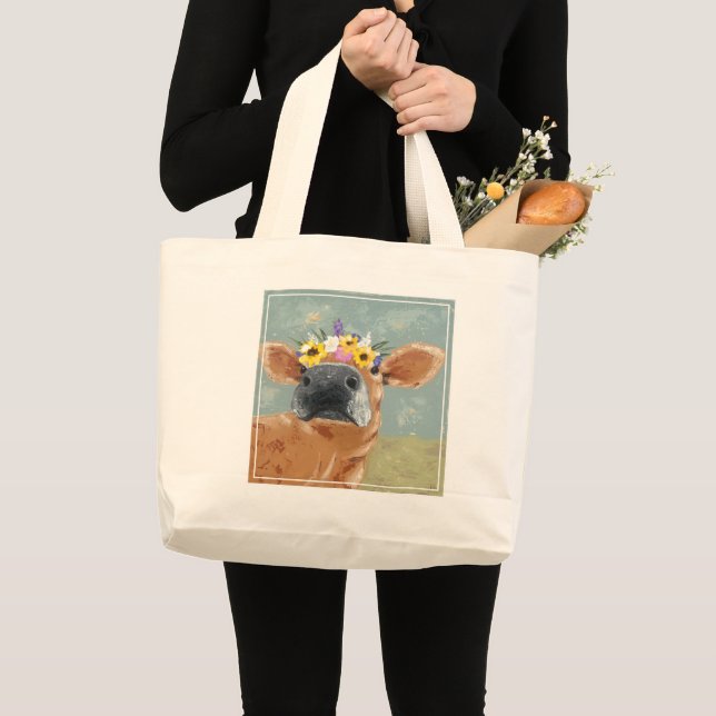 Roligt - Kö med blomma Krona Jumbo Tygkasse (Framsida (produkt))