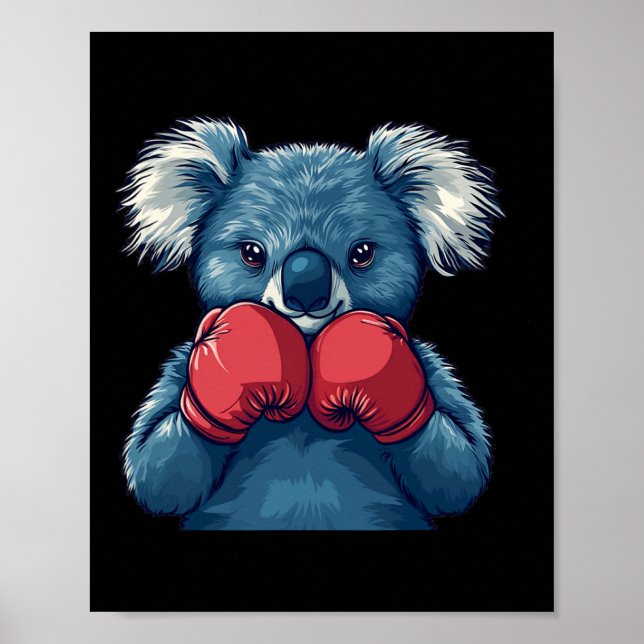 Roligt Koala Bear Boxing for a Champion and Boxing Poster (Framsidan)