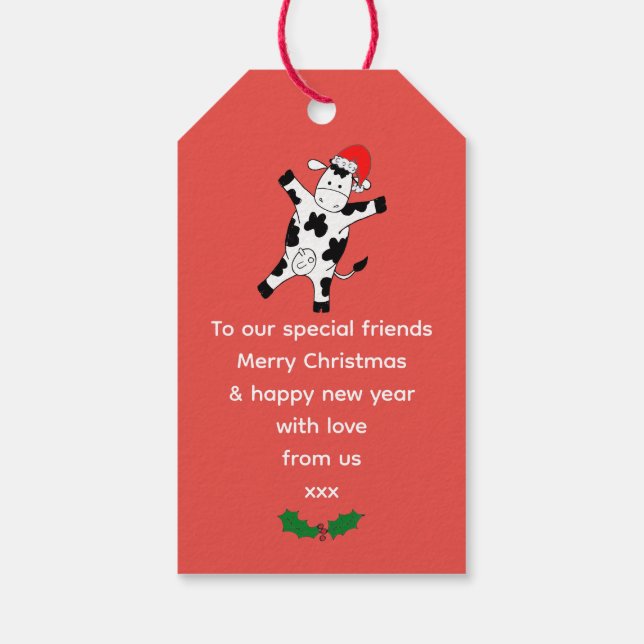 Roligt Kokor för julafton Presentetikett (Baksidan)