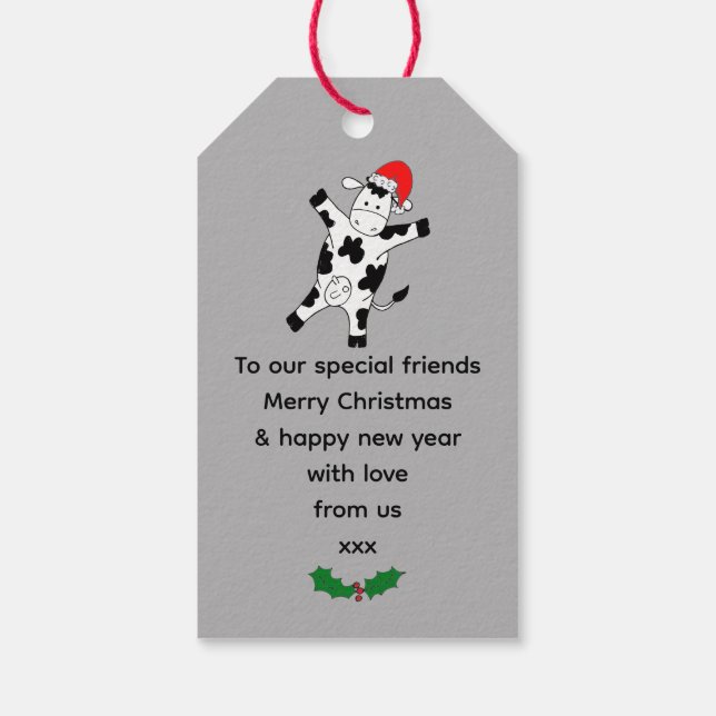 Roligt Kokor för julafton Presentetikett (Baksidan)