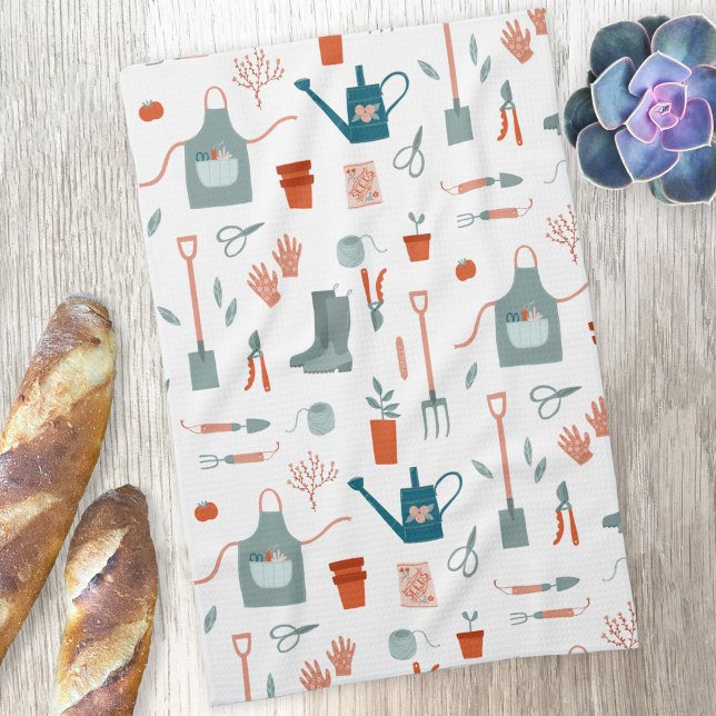  roligt kökshandduk (Gardening themed fun kitchen tea towel)