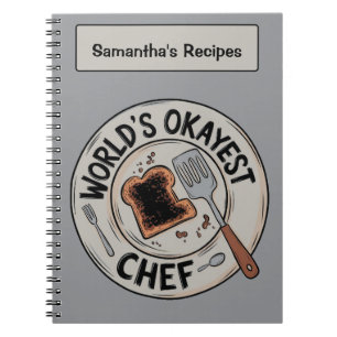Roligt kökspresent: World's Okayest Chef-design Anteckningsbok