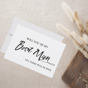 Roligt kommer du att bli min bestman öl humor inbjudningar