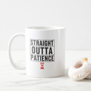Roligt kontorshumor rakt ur Tålamod-citat Kaffemugg