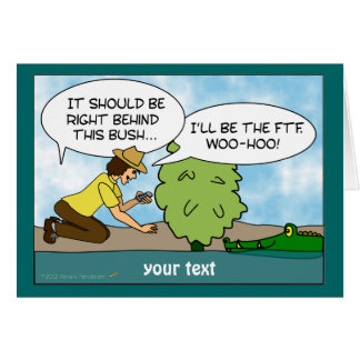 Roligt kort för alligatorCacheGeocaching anpassade