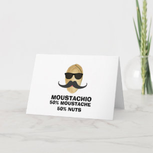 Roligt kort för Moustachepistaschhälsning