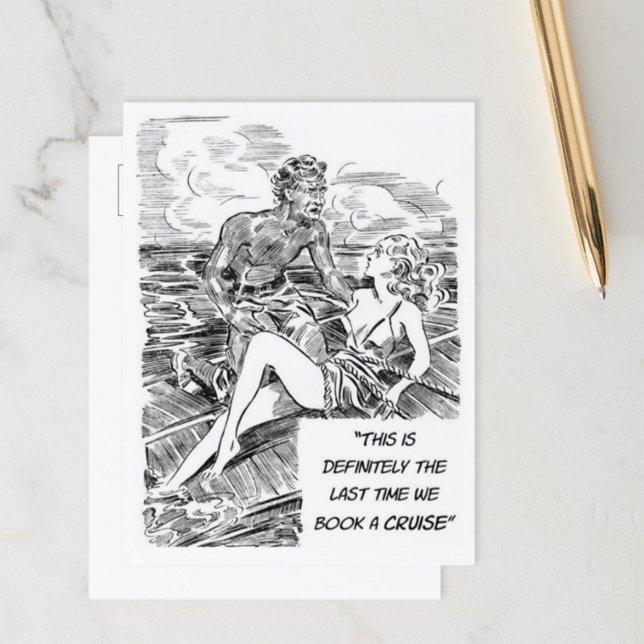 Roligt kryssnings-reskort vykort (Cruising postcard)