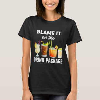 Roligt kryssningshumor Skyll på drinkpaketet V T Shirt