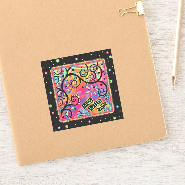 Roligt - kul och färgstark klistermärken (Anteckningsbok)