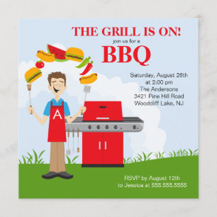 Roligt Kung till inbjudan från Grill Barbecue Part