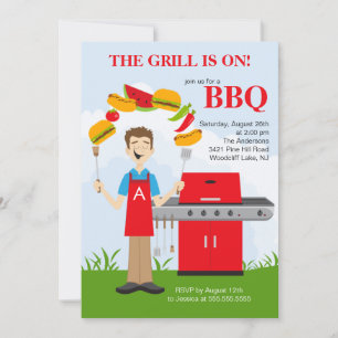 Roligt Kung till inbjudan från Grill Barbecue Part