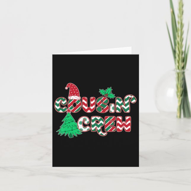 Roligt Kusin Crew jul Kort (Framsida)