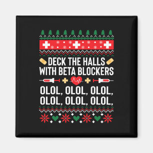 Roligt Kväll jul Ugly Julafton Gift Tee Women Magnet