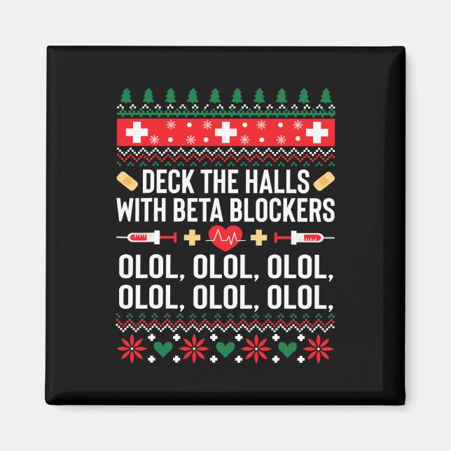 Roligt Kväll jul Ugly Julafton Gift Tee Women Magnet (Framsidan)