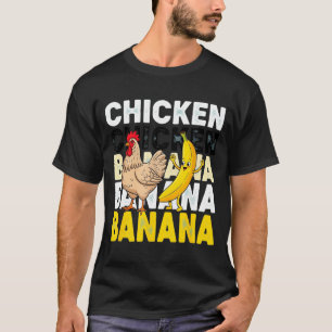 Roligt Kyckling Banana Dans Meme För Barn & Vuxna T Shirt