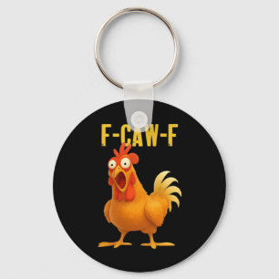 Roligt Kyckling Meme Trendig Modern Stil F Caw F Nyckelring