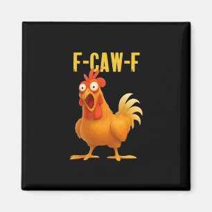 Roligt Kyckling Meme Trendig Modern Stil Magnet