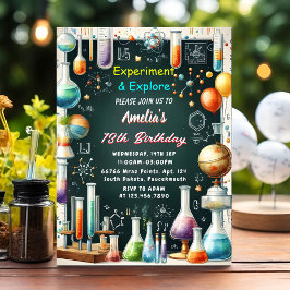 Roligt Lab Kids Geek Nerd Mad Science 9:e födelsed Inbjudningar