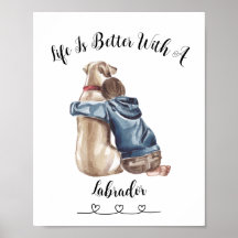 Roligt Labrador Wall Art Poster