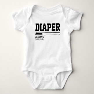 Roligt ladda för blöja behar väntanbabybodysuiten t shirt