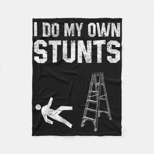 Roligt Ladder Fall Gift Broken Bone Hand kommer sn Fleecefilt (Framsidan)