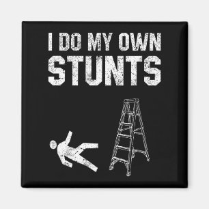 Roligt Ladder Fall Gift Broken Bone Hand kommer sn Magnet