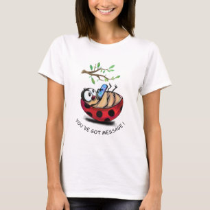 Roligt Ladybug Skriv Message on Mobil - Anpassning T Shirt
