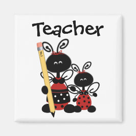 Roligt Ladybugs Teacher Magnet