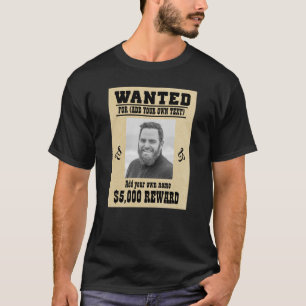 Roligt LÄGG TILL DIN ANSIKTE, TEXTcowboyen ville p T Shirt