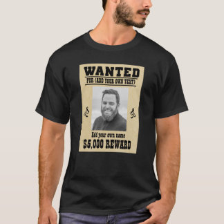 Roligt LÄGG TILL DIN ANSIKTE, TEXTcowboyen ville p T Shirt