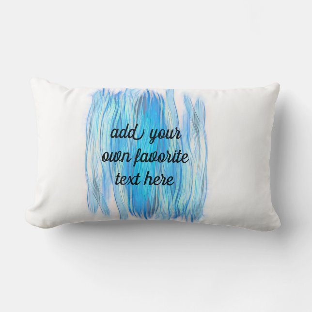 roligt lägga till ett citattoratfärgturkos rand lumbarkudde (Framsida)