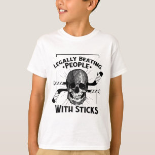 Roligt Lagligt Slå Människor Med Käppar Skalle Is T Shirt