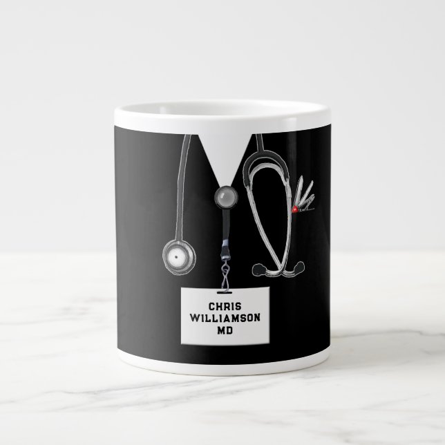 Roligt läkarpresent jumbo mugg (Framsidan)