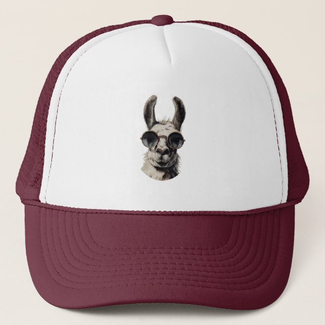 Roligt lama-ansikte keps (Framsida)