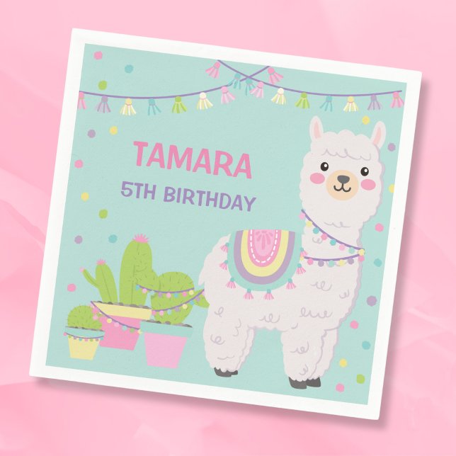 Roligt Lama party Pappersservett (Skapare uppladdad)