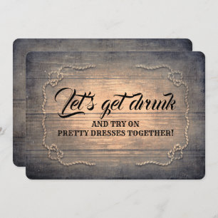 Roligt lantligt brudtärna-/maid of honorförslag inbjudningar