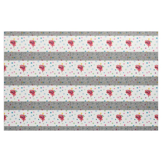 Roligt LÄPPAR Tyg (Fat Quarter)