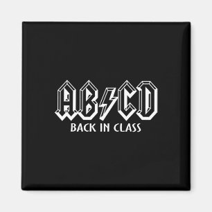 Roligt Lärare ABCD Sten Back to school tillbaka i  Magnet