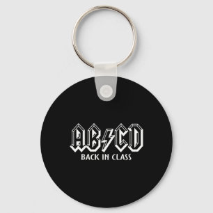 Roligt Lärare ABCD Sten Back to school tillbaka i Nyckelring