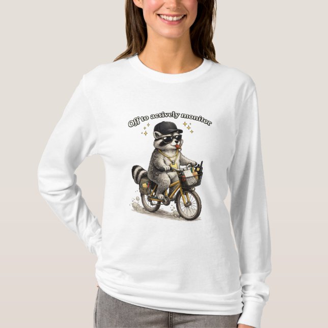 Roligt Lärare Present Tvättbjörn Appreciering T Shirt (Framsida)