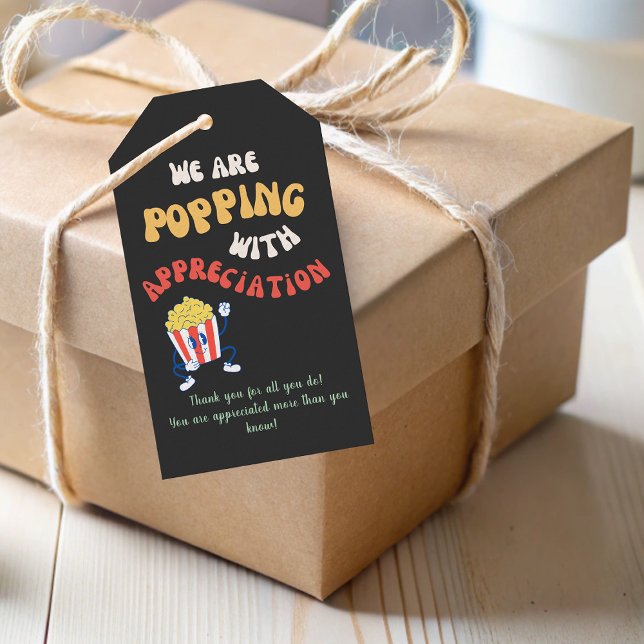 Roligt Lärare Volunteer Personals uppskattning Presentetikett (Fun Teacher Volunteer Staff Appreciation Gift Tag)