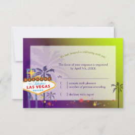 Roligt Las Vegas-destinationsbröllop RSVP OSA Kort
