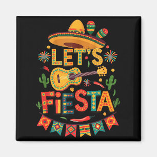 Roligt låt oss fiesta sombrero rolig gitarr fest c magnet