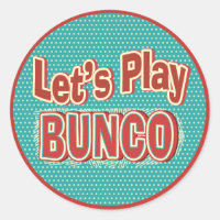 Roligt Låt oss Play Bunco Stickers