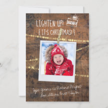 Roligt LÄTT upp Helgdag Julkort för fotograf