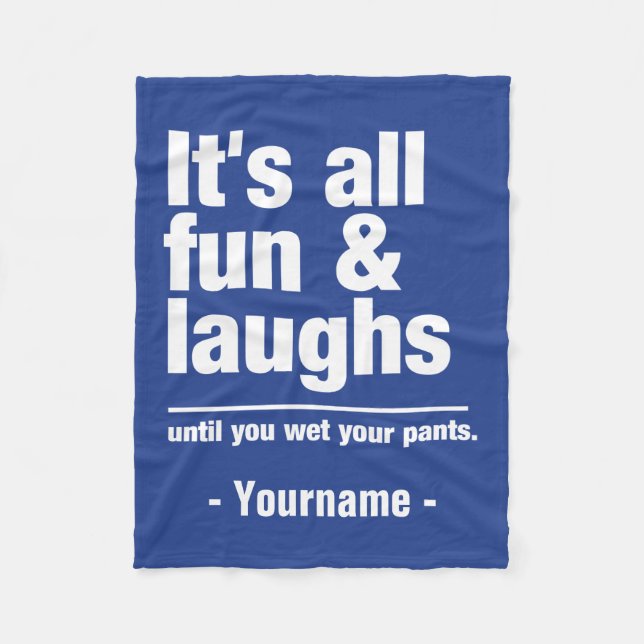 ROLIGT & LAUGHS anpassningsbar färg filtar (Framsidan)