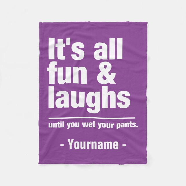 ROLIGT & LAUGHS anpassningsbar färg filtar (Framsidan)