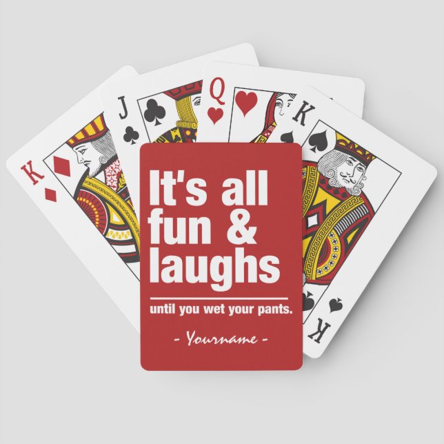ROLIGT & LAUGHS anpassningsbar färg-spelkort Kortlek (Baksidan)